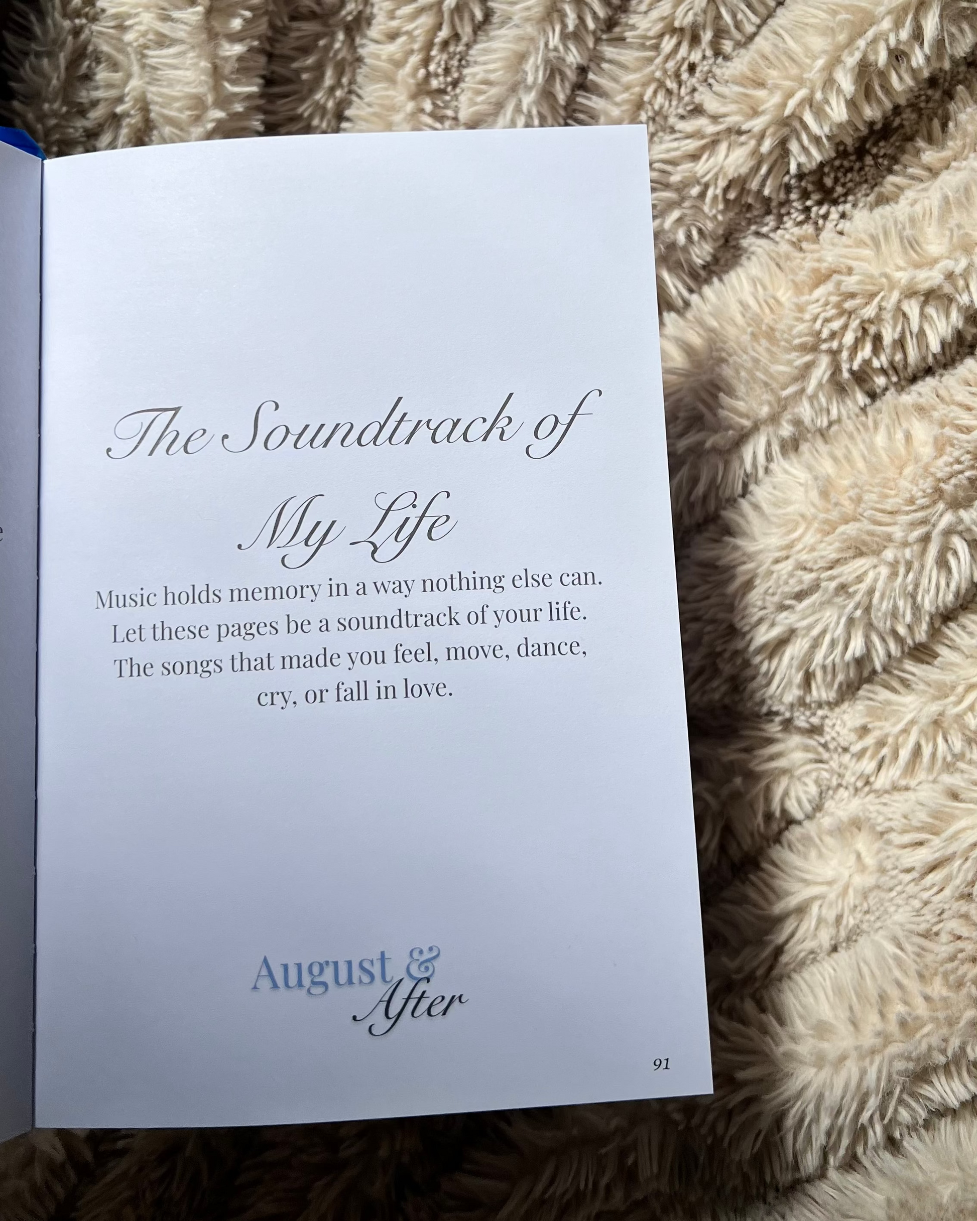 Chapter titled The Soundtrack of My Life by August and After 