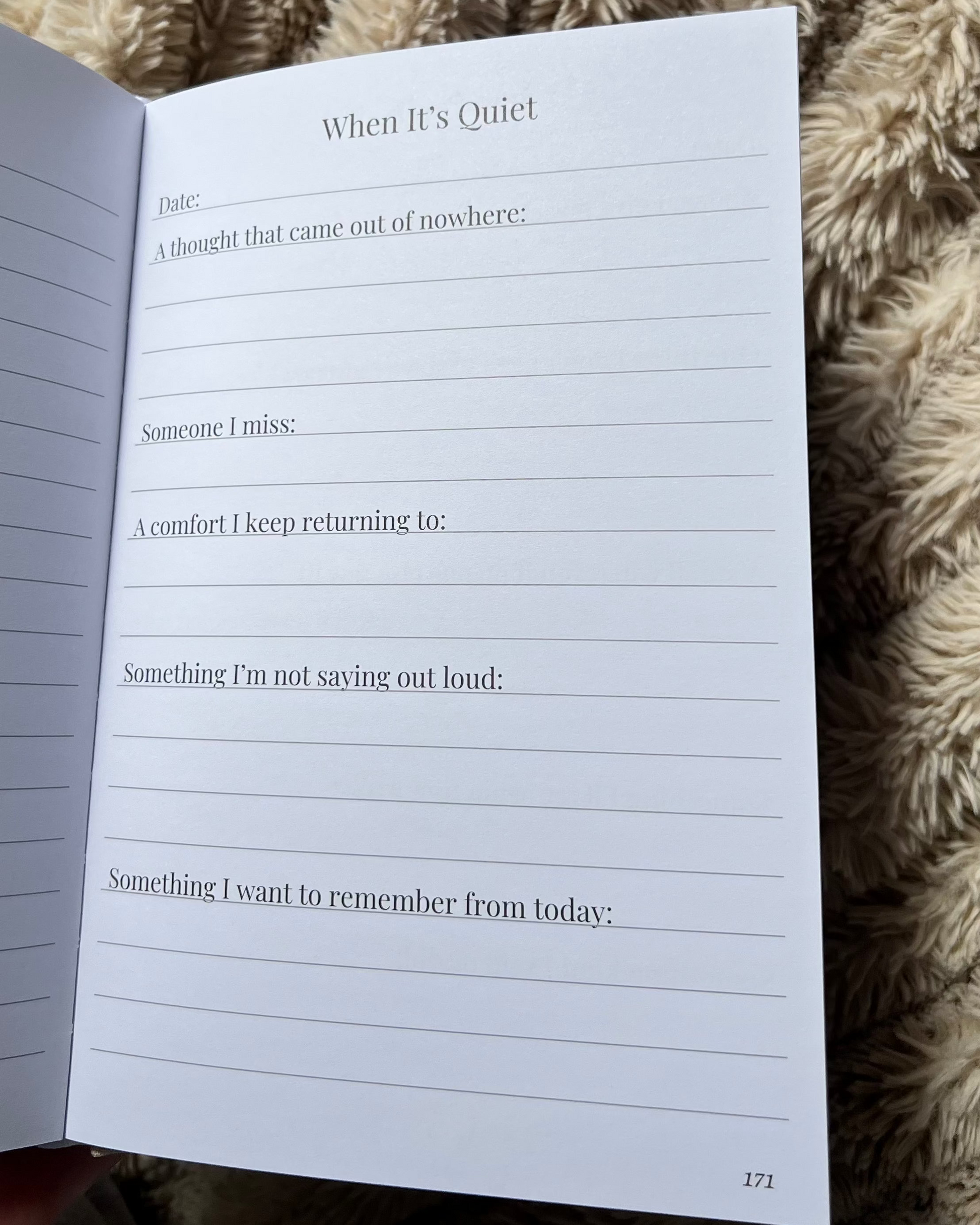 Open journal with lined pages 